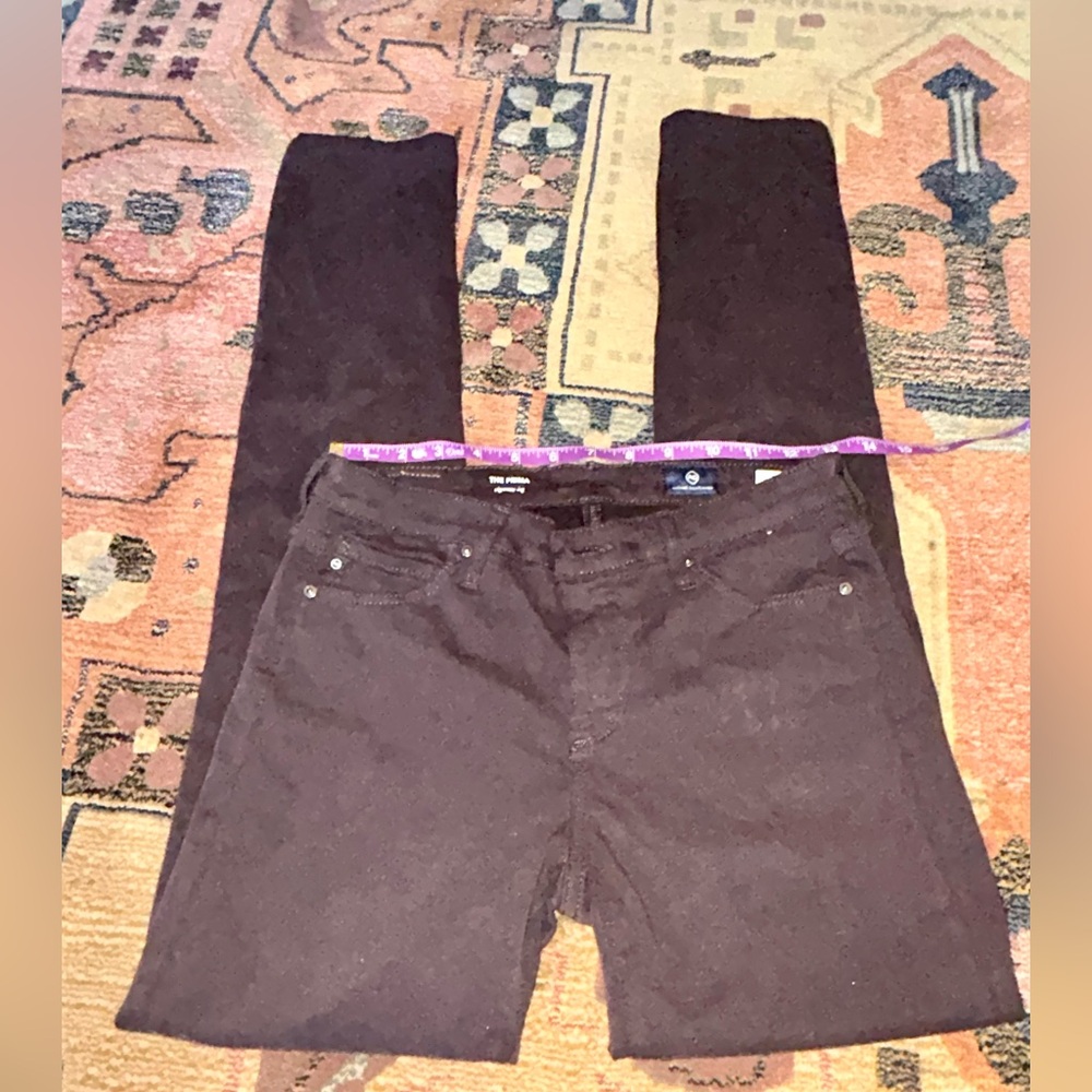 AG Adriano Goldschmied Brown The Prima Cigarette Leg Jeans sz 25 R